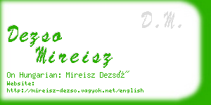 dezso mireisz business card